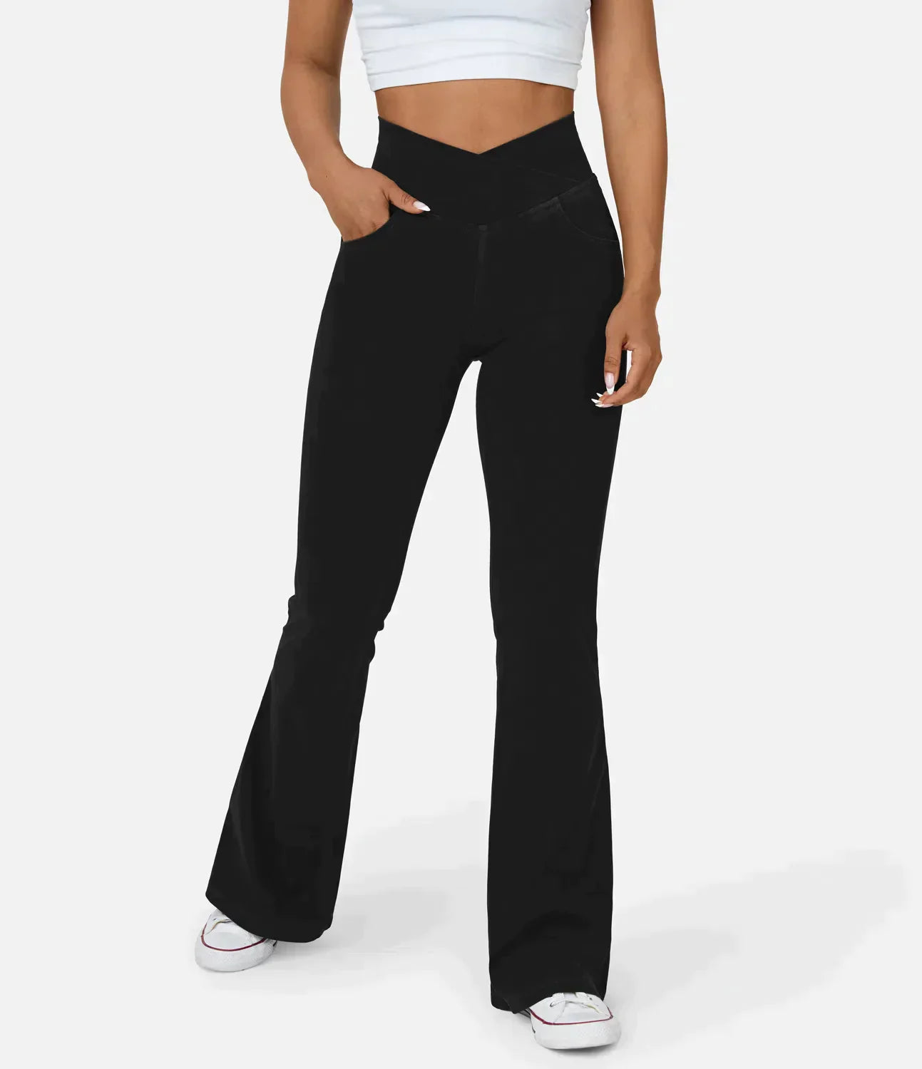 Blaue Schlagjeans mit hoher Taille - Emma