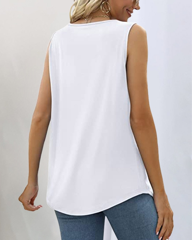 Pfirsichfarbenes Tanktop mit Falten - Lara