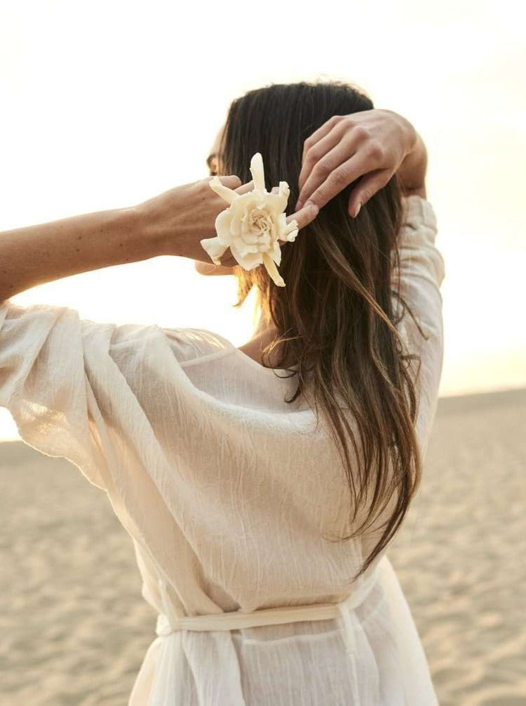 Weißer Strand-Kimono - Olivia