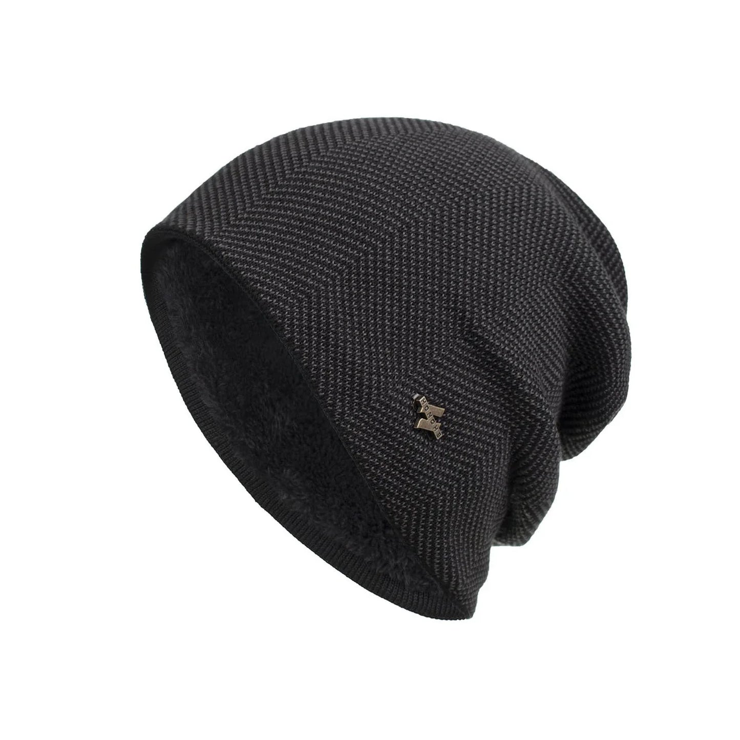 Warme Fleece-Mütze Braun - Milo