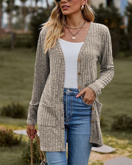 Brauner Strick-Cardigan - Sophie