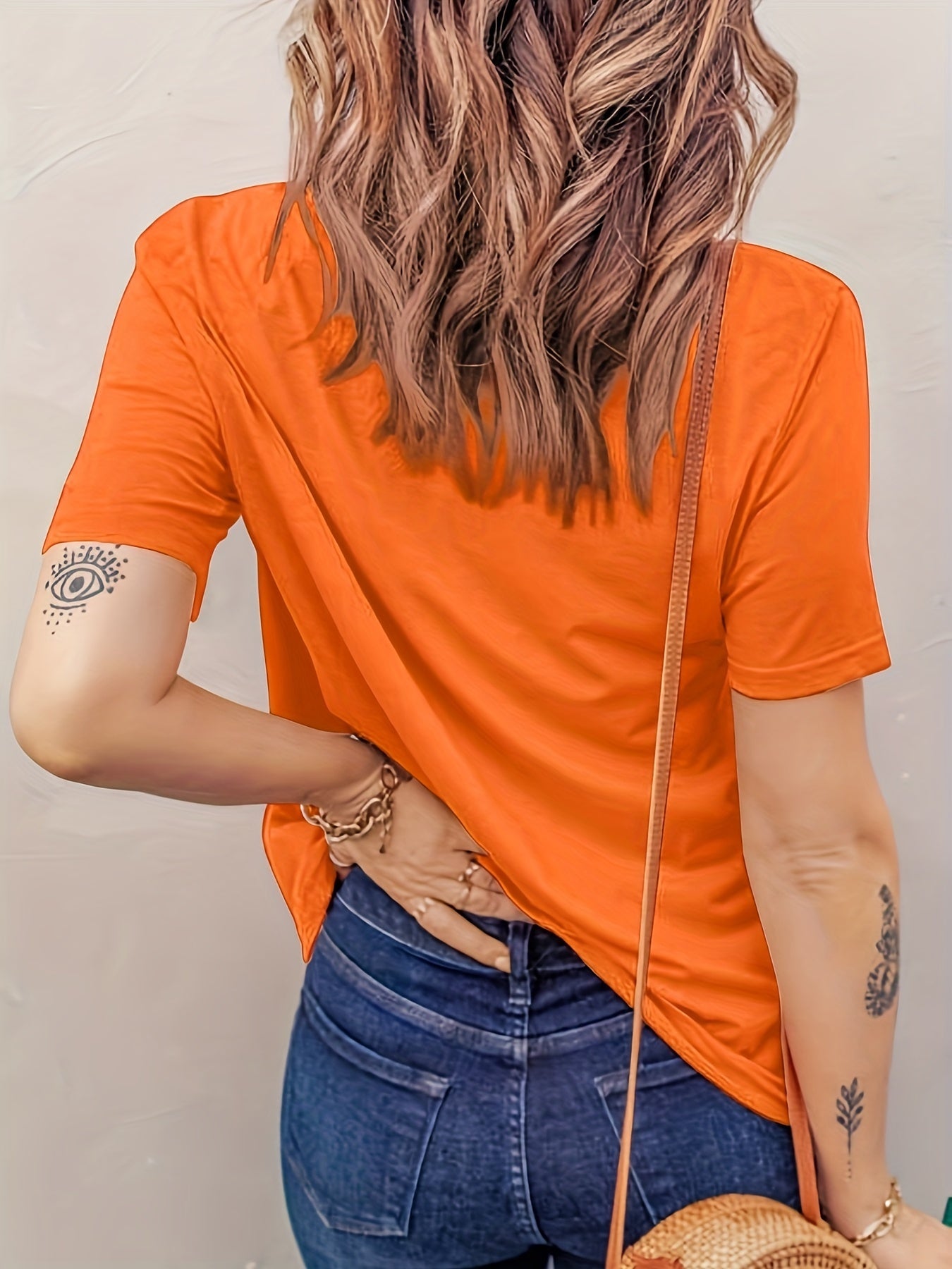 Orangefarbenes Halloween-Kürbis-T-Shirt - Vintage-Stil