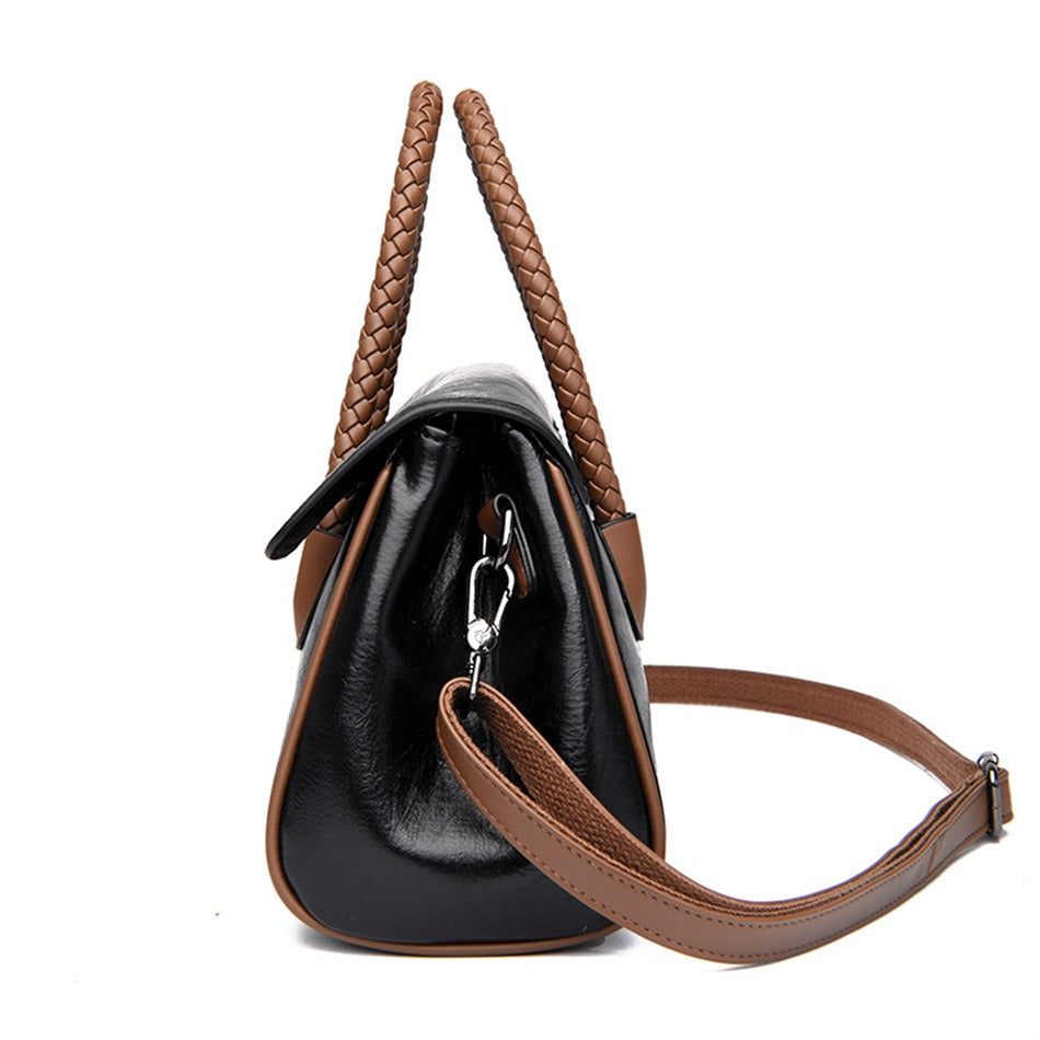 Clara - Braun Geflochtene Handtasche