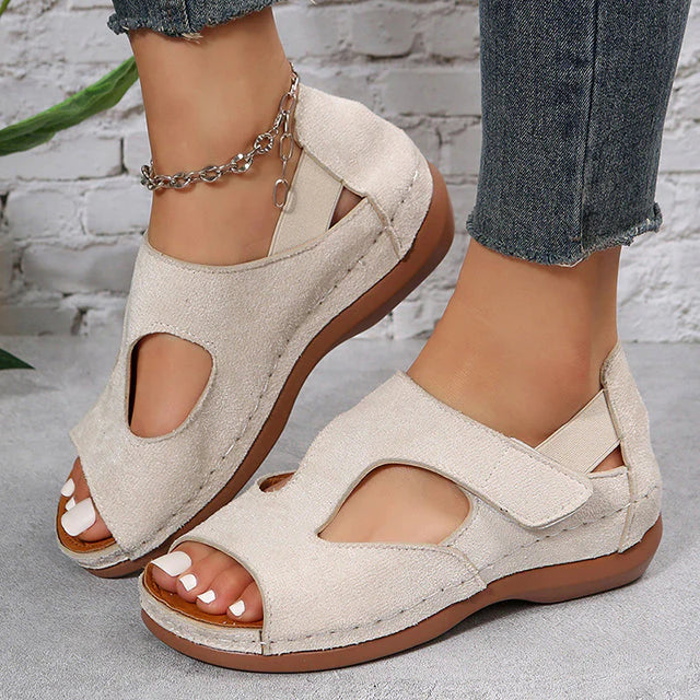 Lena - Jeansblaue Sommer Plateausandalen