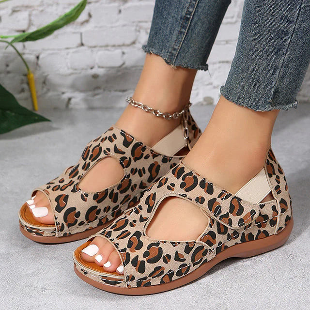 Lena - Jeansblaue Sommer Plateausandalen