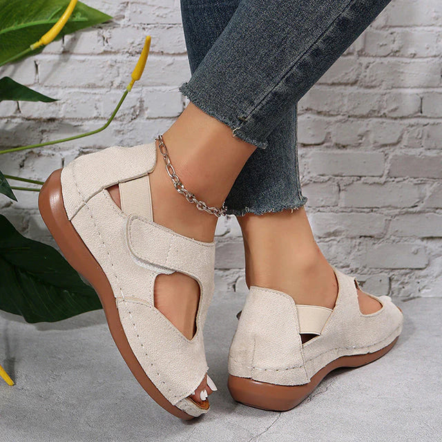 Lena - Jeansblaue Sommer Plateausandalen
