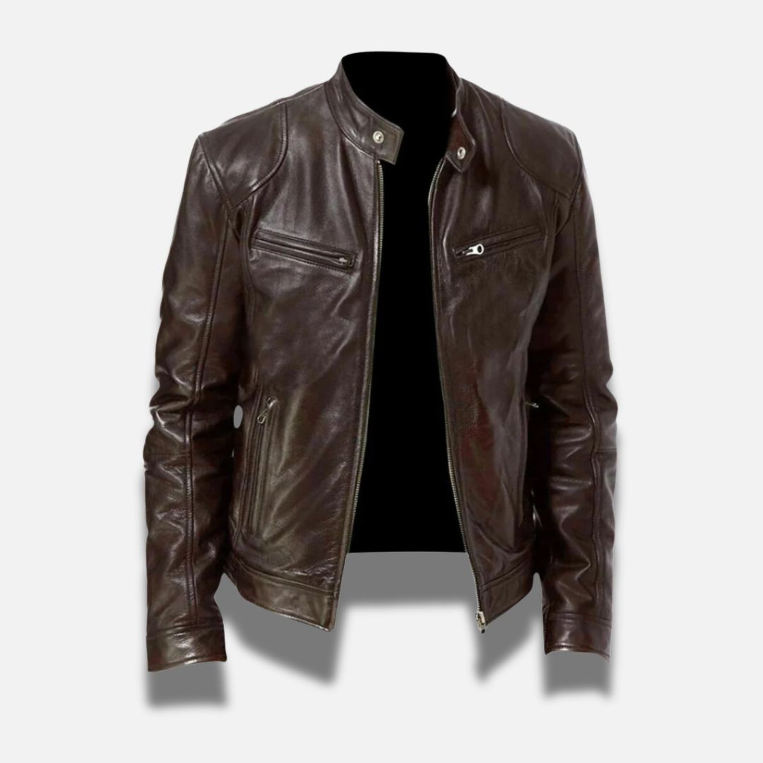 Klassische bikerjacke schwarz – Ben