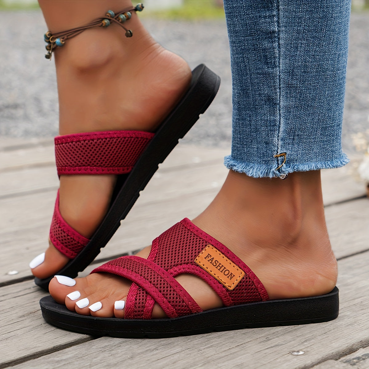 Kaffeebraune Freizeitslipper - Sophia