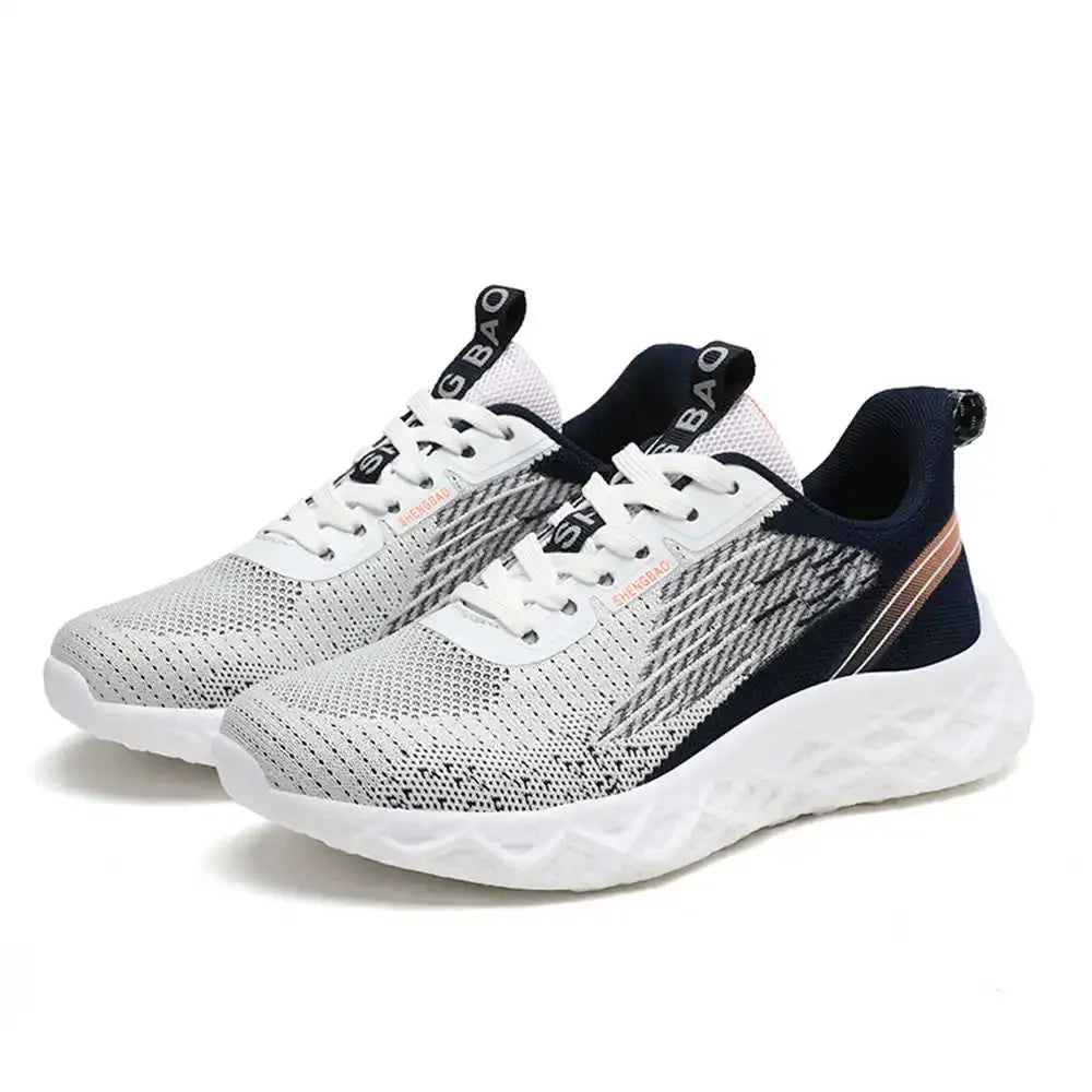 Elena - Dynamische Grau-Orange Laufschuhe