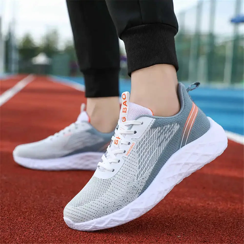 Elena - Dynamische Grau-Orange Laufschuhe