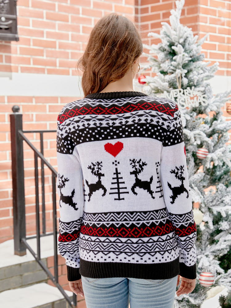 Grauer Weihnachts-Pullover mit Bärenmotiv – Jonas