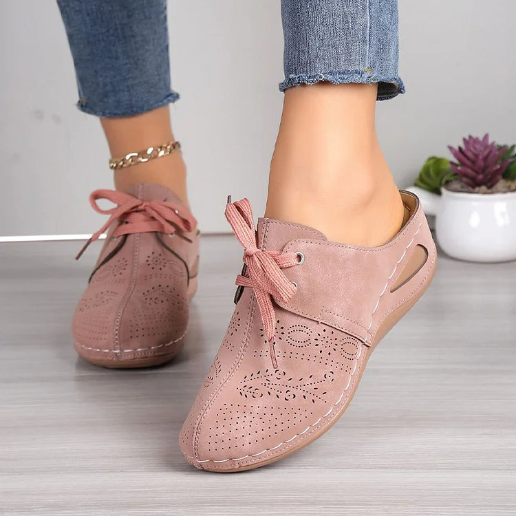Weiße Komfort Slipper - Sophie