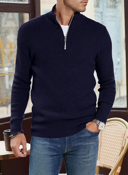 Reißverschluss-Sweater Grün – Jonas