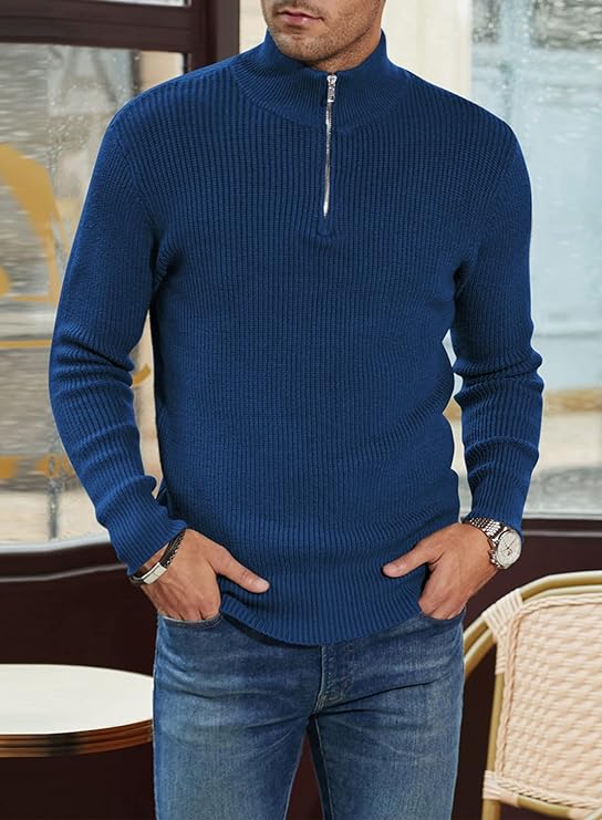 Reißverschluss-Sweater Grün – Jonas