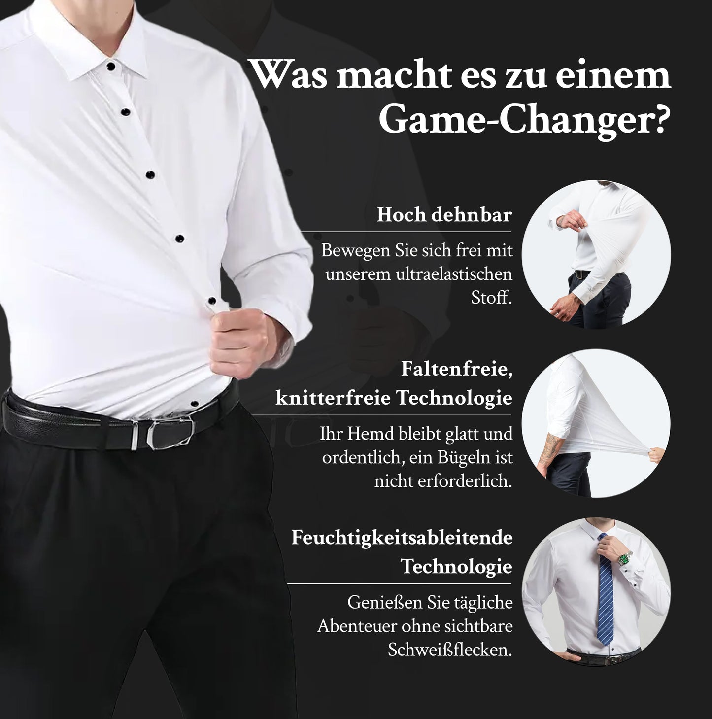 Teddy stretch anti-falten-Hemd