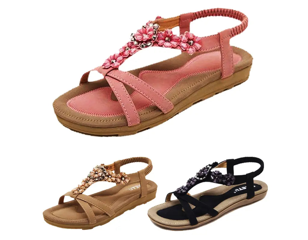 Braun Boho Komfortsandalen - Sarahi