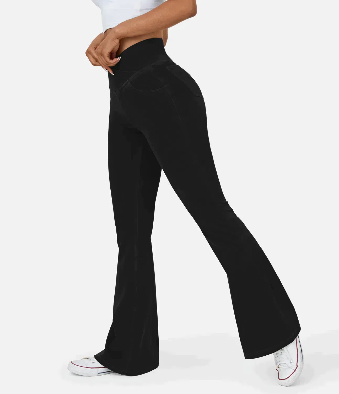 Blaue Schlagjeans mit hoher Taille - Emma