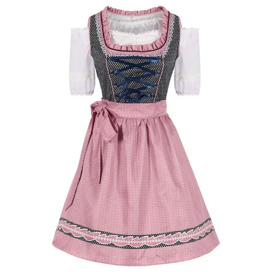 Cadence | dirndl kleid mit rosenakzenten und schattendruck für frauen