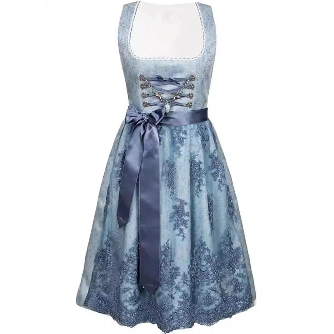 Bellatrix | dirndl kleid mit spitzenschürze und satinschleife für frauen