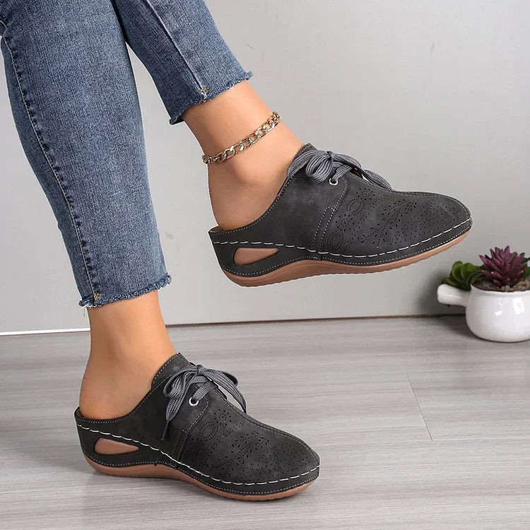Weiße Komfort Slipper - Sophie