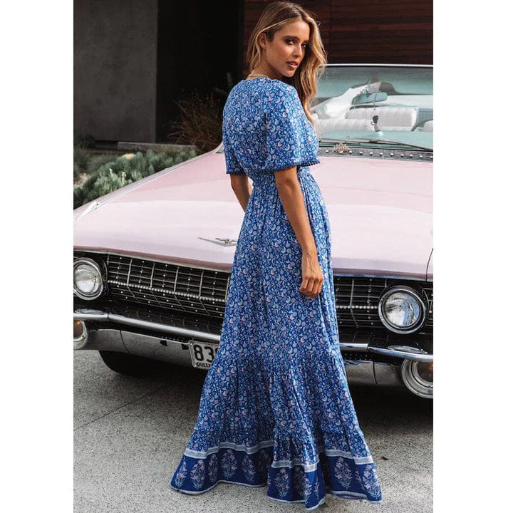 Geblümtes kleid im hippie-chic - Aerinne