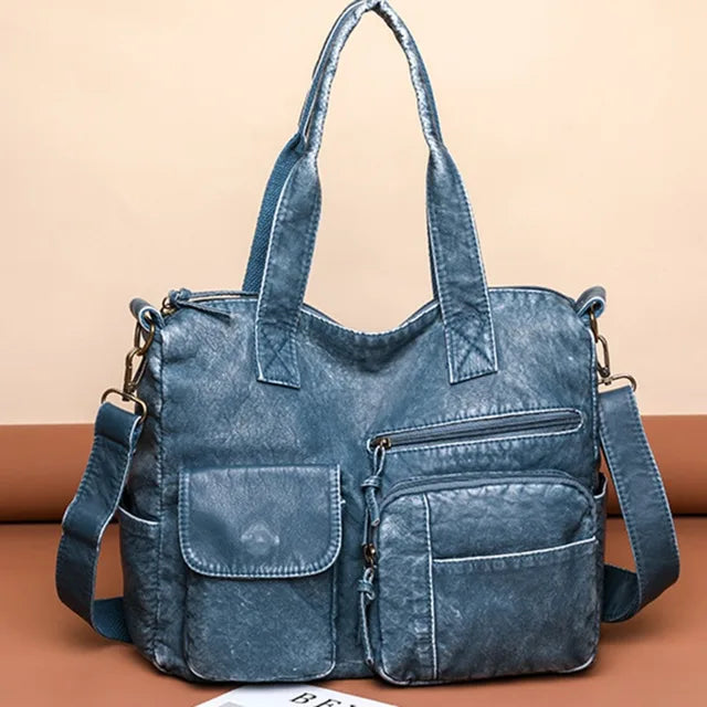 Natalie - Schwarze Vielseitige Alltags-Handtasche
