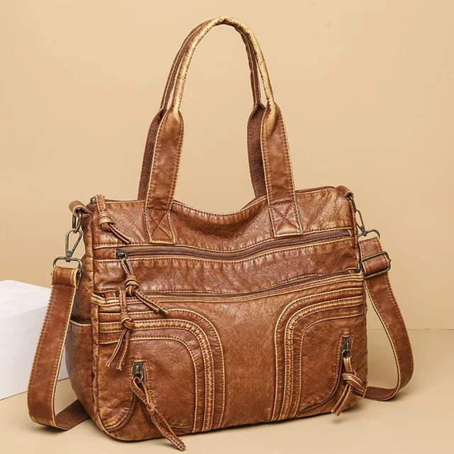 Natalie - Schwarze Vielseitige Alltags-Handtasche