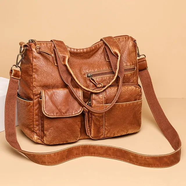 Natalie - Schwarze Vielseitige Alltags-Handtasche
