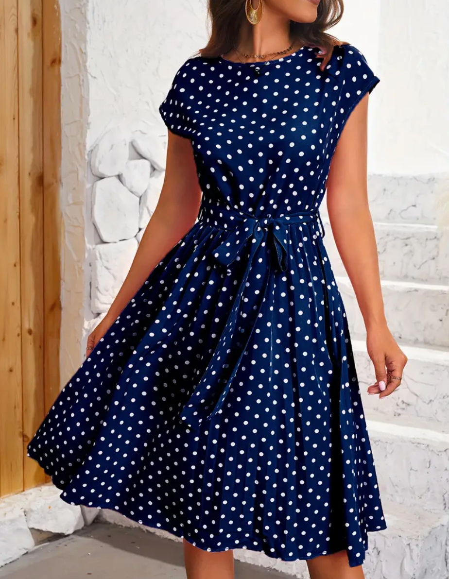 Retro chic - schönes vintage polka kleid für den frühling/sommer