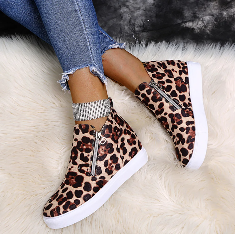 Sophie - Graue Zipper-Slipper