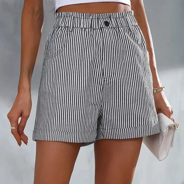 Clara - Gestreifte Blaue Shorts