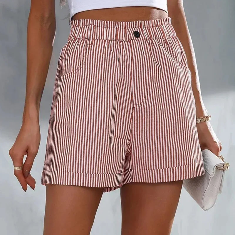 Clara - Gestreifte Blaue Shorts