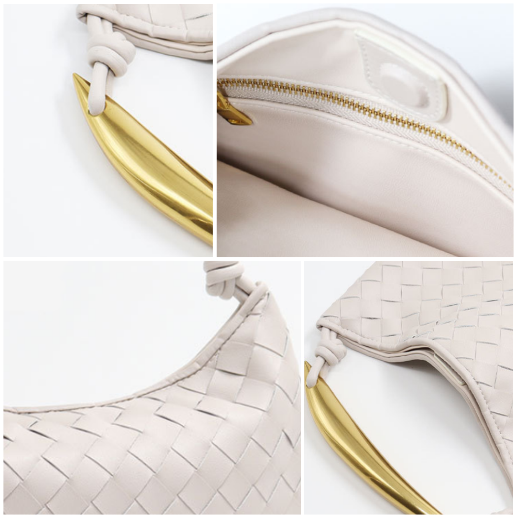 Mila - Geflochtene Damenhandtasche in Braun
