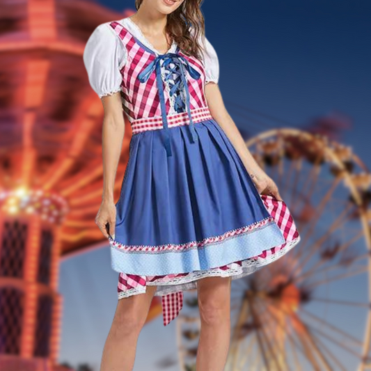 Dirndl jil - einzigartige dirndl für damen mit schürze und bluse