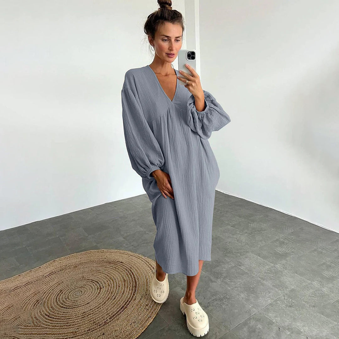 Mia - Blaues Freizeitkleid