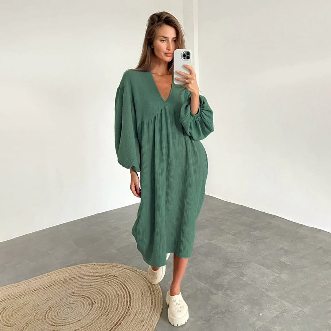Mia - Blaues Freizeitkleid