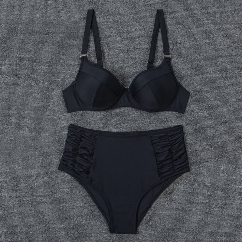Isabella - Tropischer Grün-Print Bikini