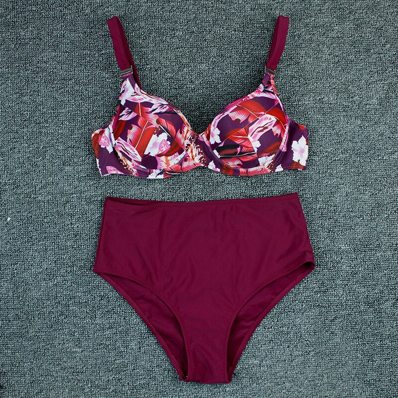 Isabella - Tropischer Grün-Print Bikini