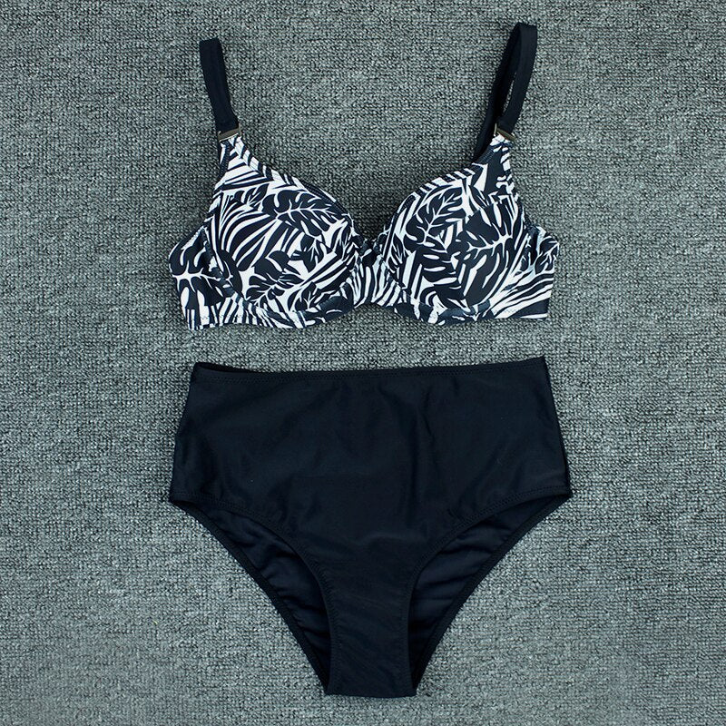 Isabella - Tropischer Grün-Print Bikini
