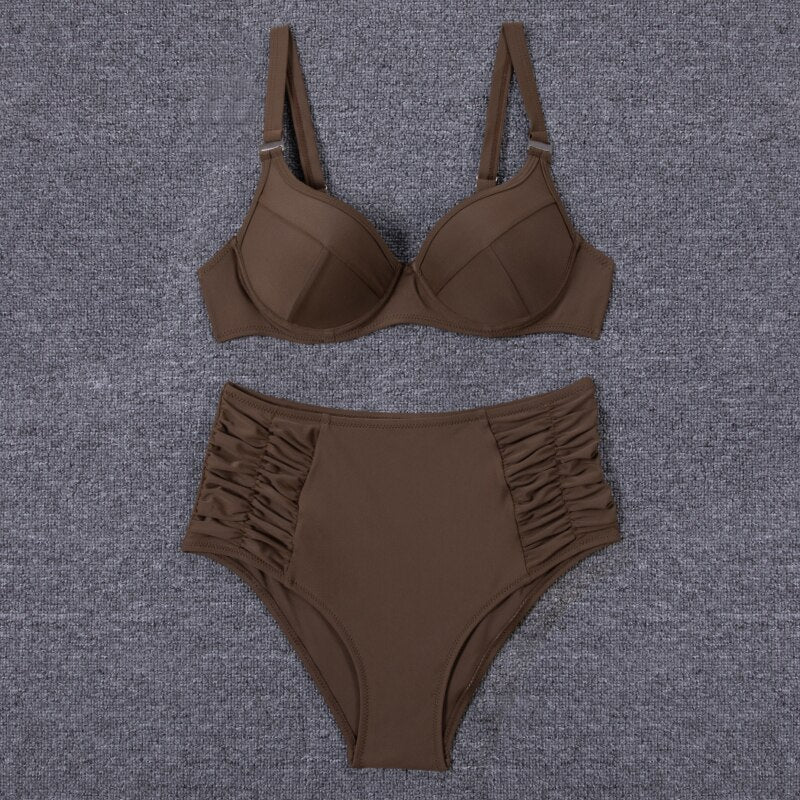 Isabella - Tropischer Grün-Print Bikini