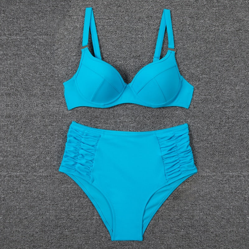 Isabella - Tropischer Grün-Print Bikini