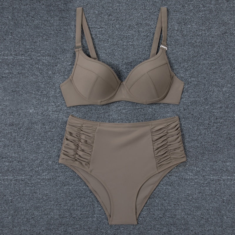 Isabella - Tropischer Grün-Print Bikini