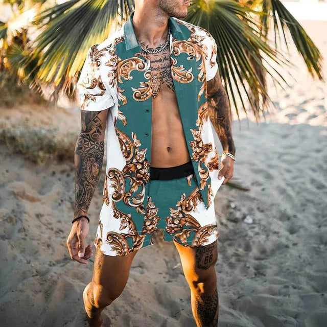 Boho-Chic Strandhemd – Einzigartiges Muster & Luftiger Schnitt