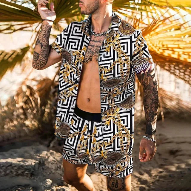 Boho-Chic Strandhemd – Einzigartiges Muster & Luftiger Schnitt
