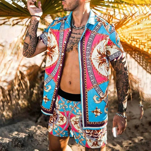 Boho-Chic Strandhemd – Einzigartiges Muster & Luftiger Schnitt