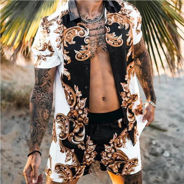 Boho-Chic Strandhemd – Einzigartiges Muster & Luftiger Schnitt