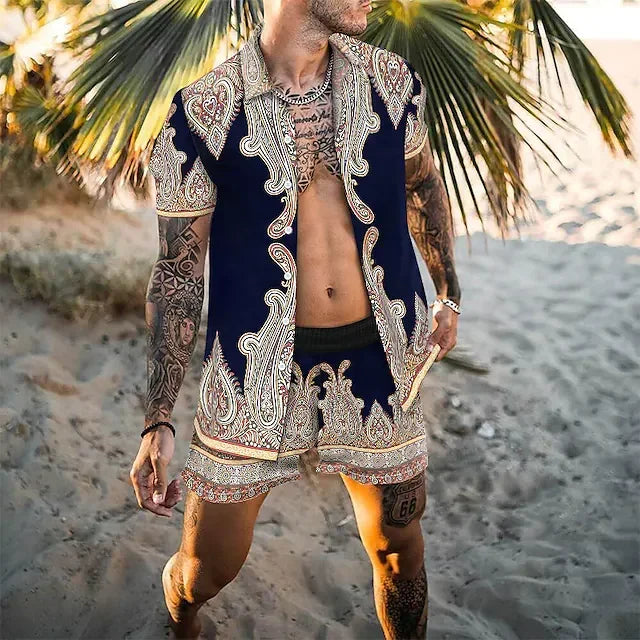 Boho-Chic Strandhemd – Einzigartiges Muster & Luftiger Schnitt