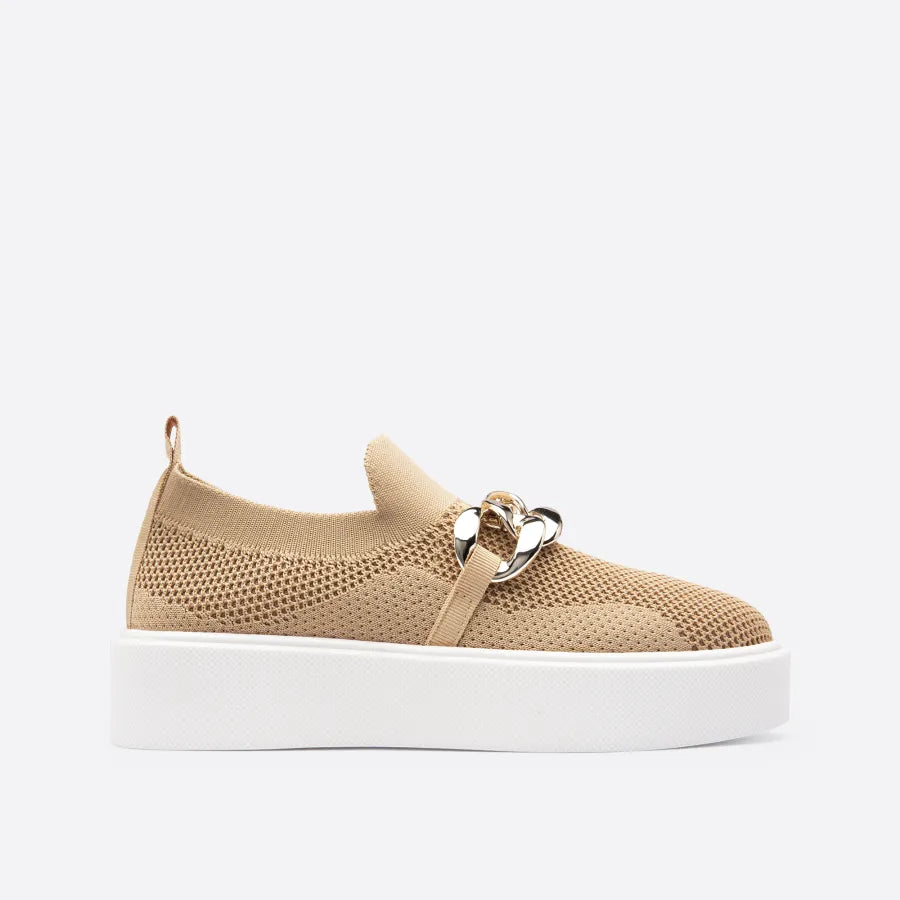 Lena - Bequeme Beige Loafers