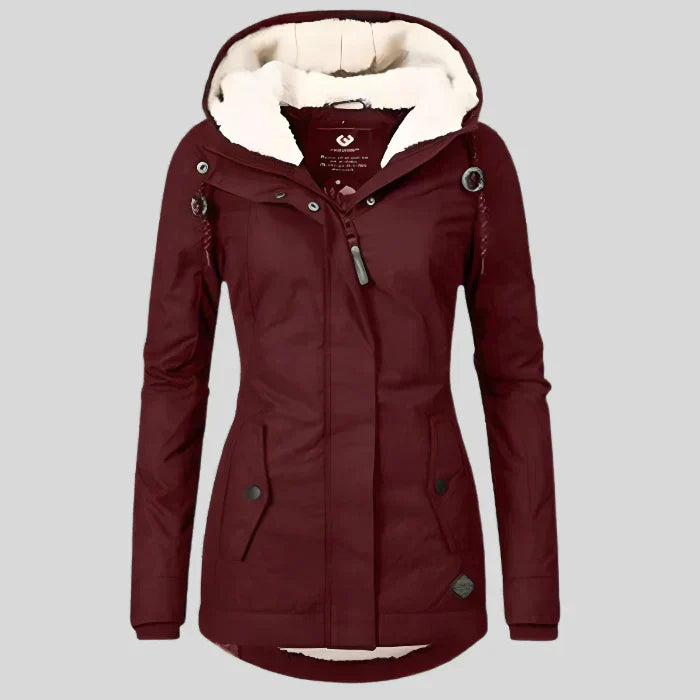 Taja – wasserdichte und warme winterjacke mit kapuze für damen