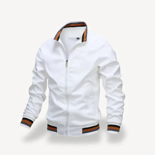 Lässige herren-bomberjacke mit reißverschluss, schmale passform – herren